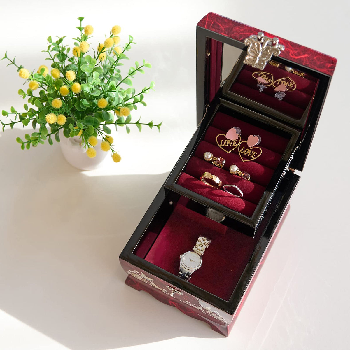 MADDesign Mother of Pearl Lacquered Jewelry Music Box