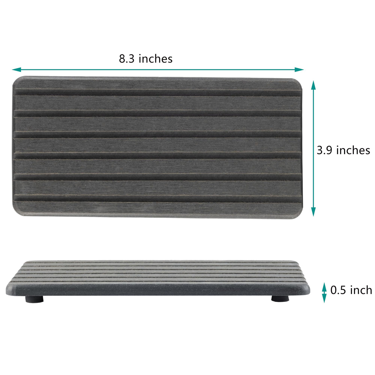 NiuYichee 2 PCS Water Absorbent diatomite Coasters, 8.3" x 4" Water Absorbing Stone Tray for Sink, Stone Drying mat for Kitchen Counter, Stone soap Tray Used for Hand Soaps & toiletries & Plants