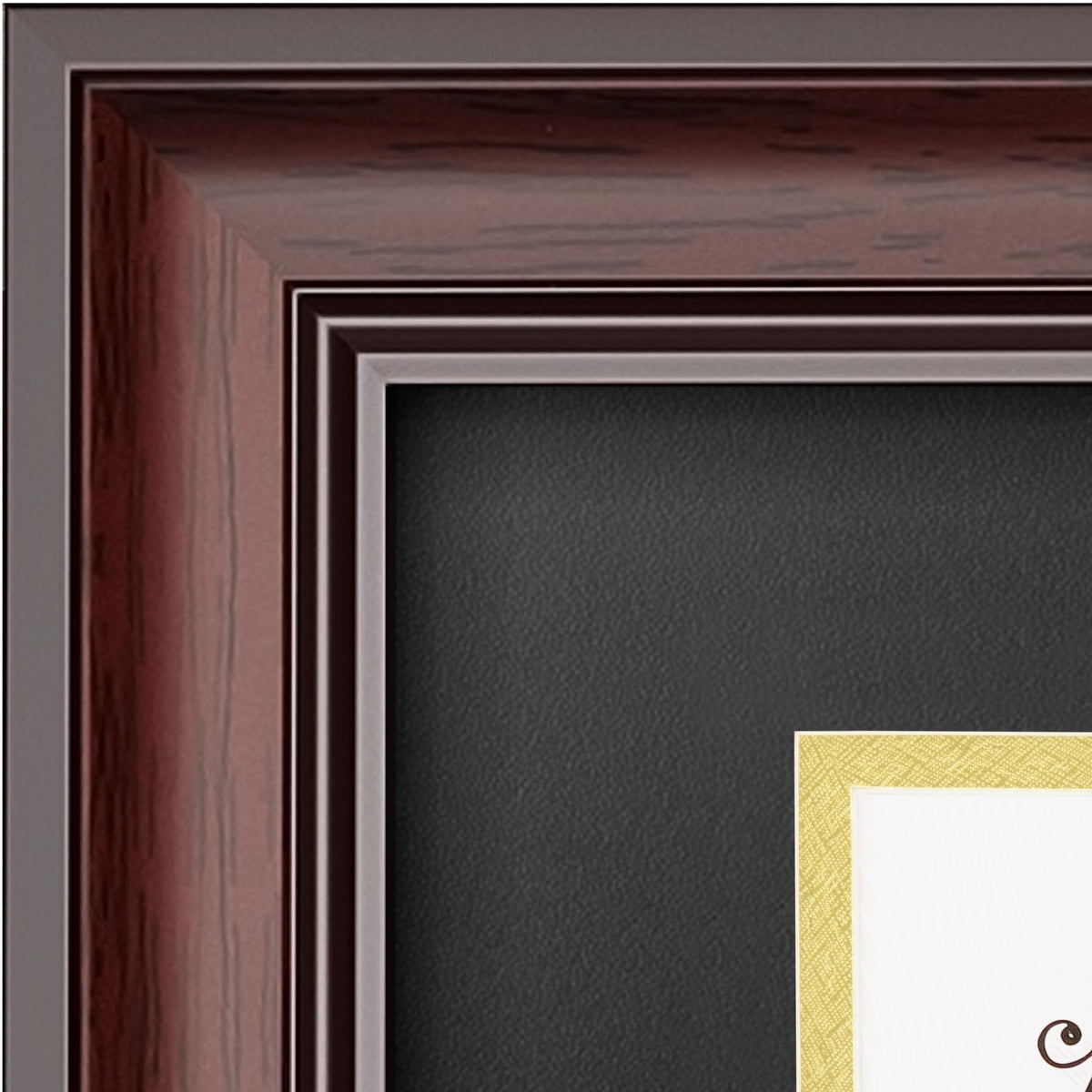 Yaetm 11x14 Diploma Frame, Certificate Frame with Tempered Glass, Display 8.5x11 Document with Black Over Gold Acid-free Mat or 11 x 14 without Mat, Wide Molding (Single, Mahogany)
