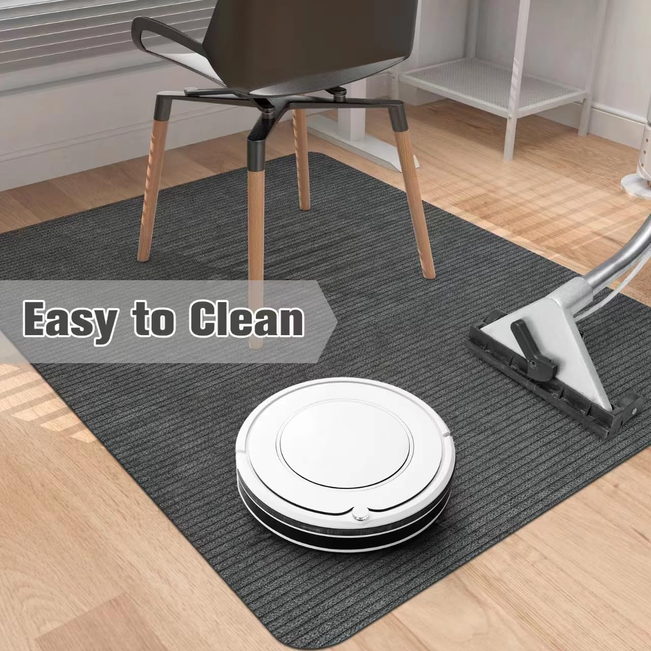 Placoot Desk Chair Mat for Hardwood Floor & Tile 55"x35" Office Chair Mat for Rolling Chairs Large Anti-Slip-Recyclable Material Computer Chair Rug for Office/Home