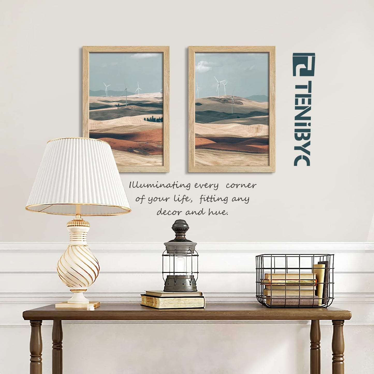 TENIBYC 12x18 Frame - 4 Pack, Natural Textured Wooden Poster Frame, HD Tempered Glass, Wall Hanging Decor for Room, Office, Gallery, Studio, and Hallway