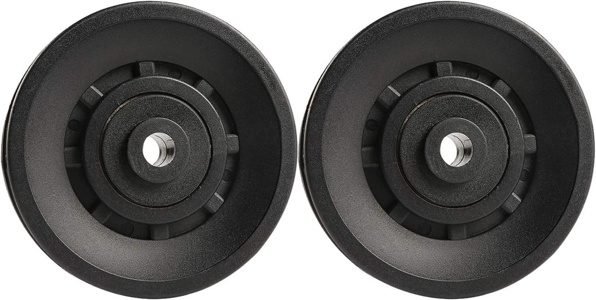 Topfinder 90mm(3.54inch) Universal Bearing Pulley Wheel for Cable Machine Gym Equipment Part Garage Door (2 PCS)