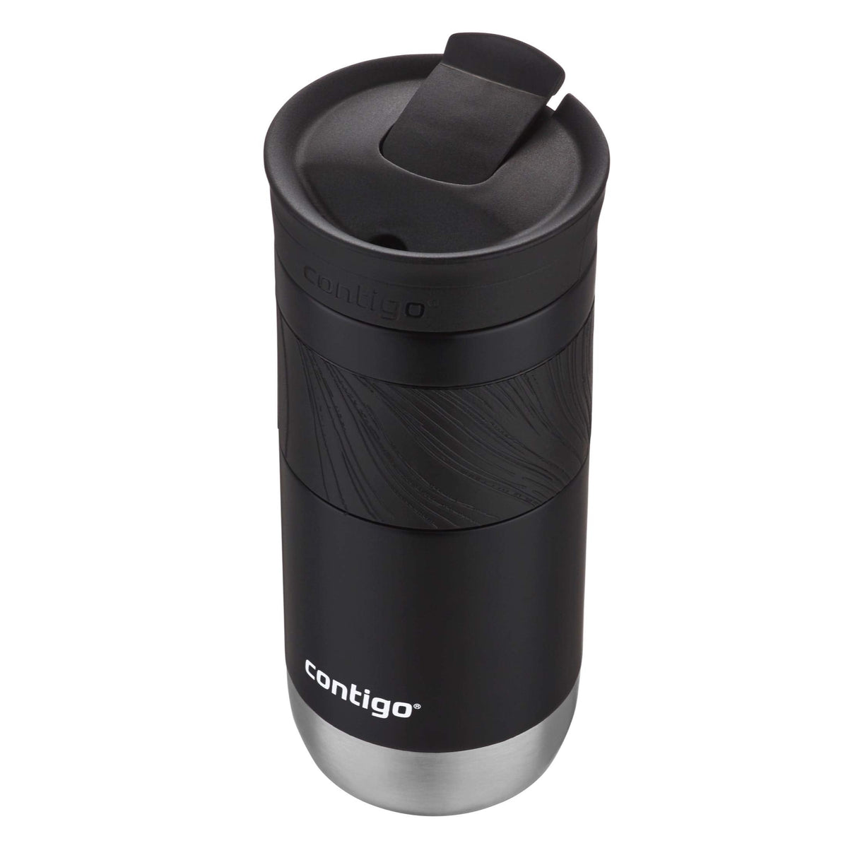 Contigo Byron Vacuum-Insulated Stainless Steel Travel Mug with Leak-Proof Lid Reusable Coffee Mug or Water Bottle BPA-Free 16oz Licorice Keeps Beverages Hot for 6 Hours or Cold for 12 Hours