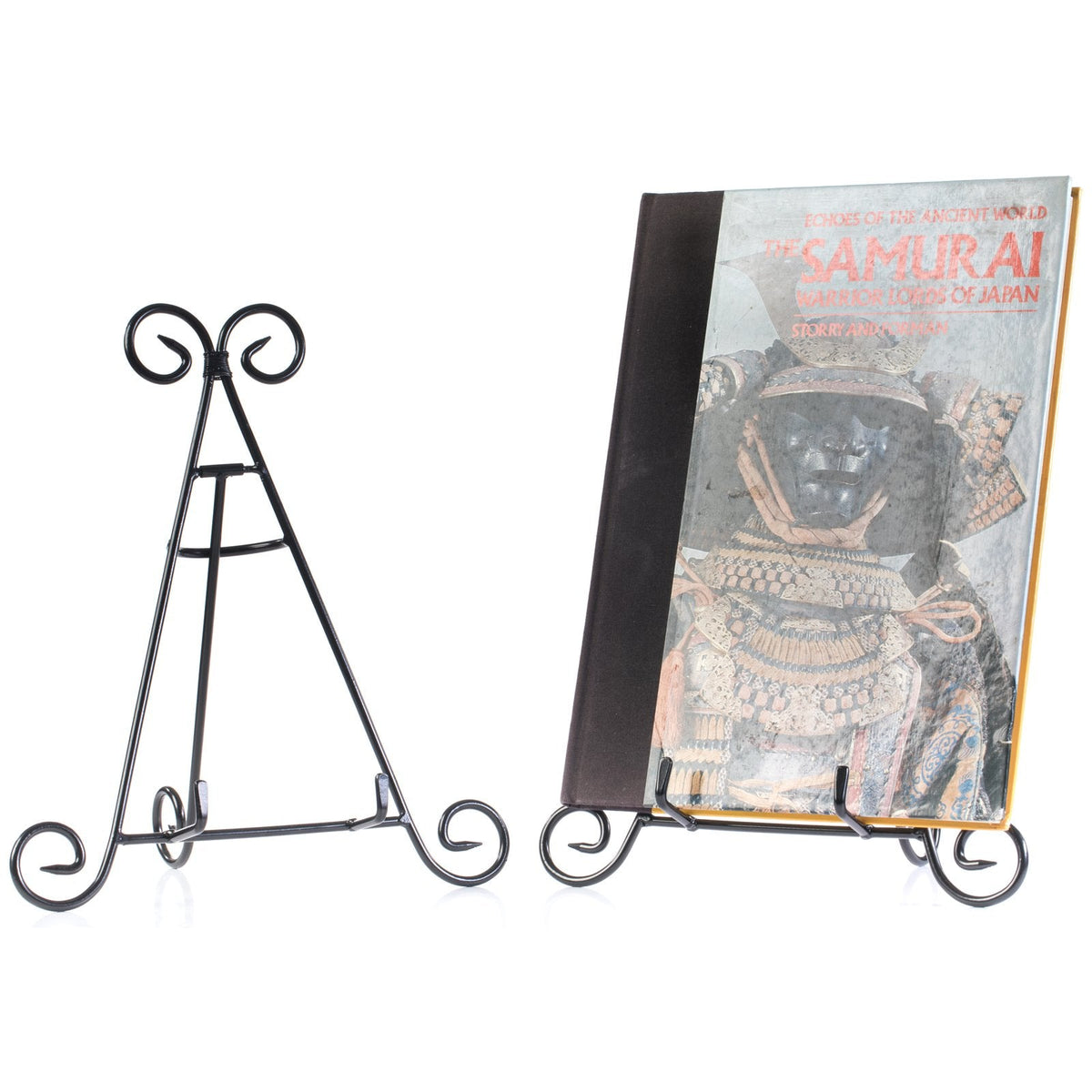 Huji Sturdy Iron Display Stand Holder For Home Kitchen Decoration Platters, Pictures, Frames and Books. (1, 12")