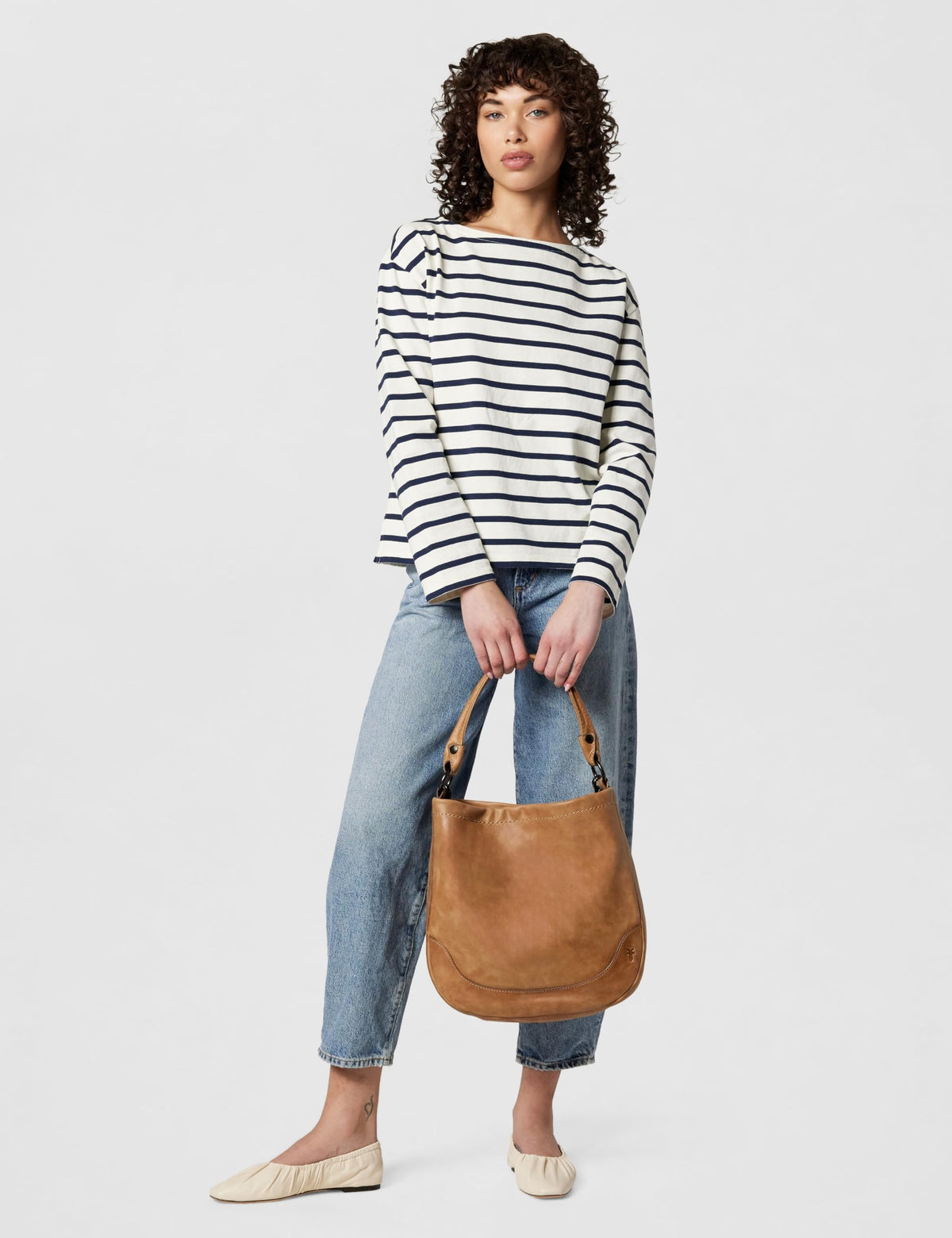 Frye womens Melissa Hobo Shoulder Handbag, Beige, One Size US