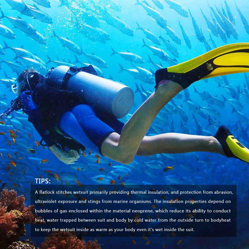 Seaskin Mens 3mm Shorty Wetsuit Womens, Full Body Diving Suit Front Zip Wetsuit for Diving Snorkeling Surfing Swimming Medium