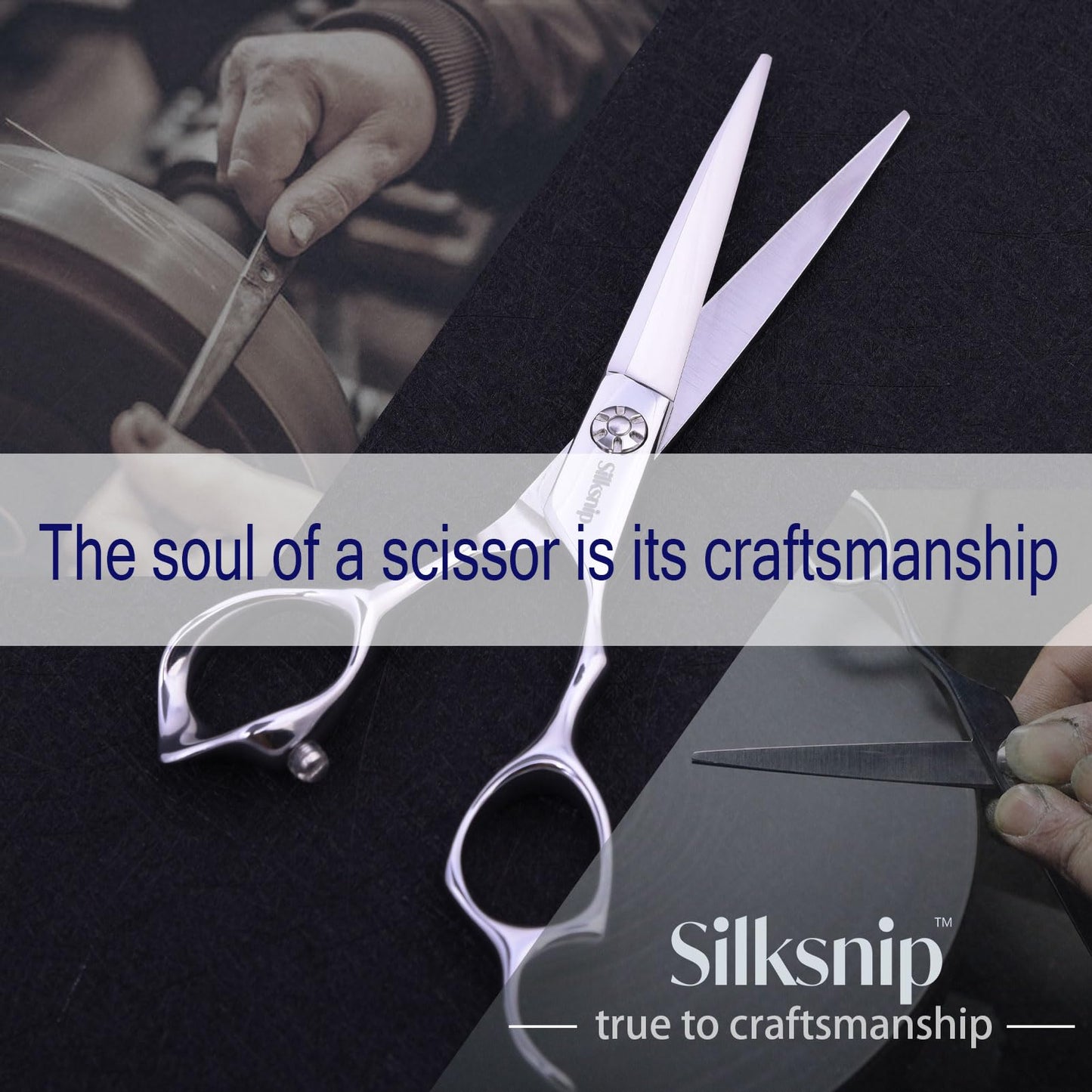 Silksnip Hair Cutting Scissors Professional Barber Shears, Hairdresser Scissor Made Of Stainless Steel For Hairdressing Salon and Home Use Extremely Very Sharp Ergonomic Design
