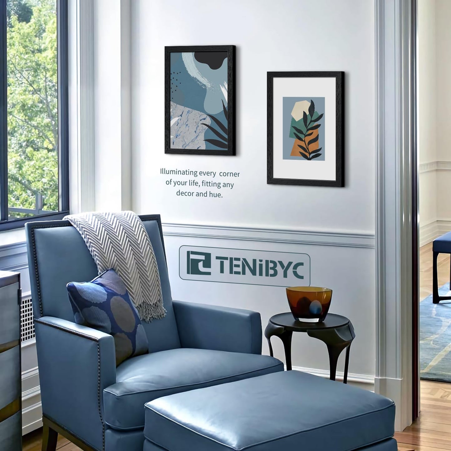 TENIBYC 12x18 Frame Set - 3 Pack, Textured Black Wooden Poster Frame with HD Tempered Glass, Room, Office, Gallery, Studio, and Hallway Decor - Wall Hanging