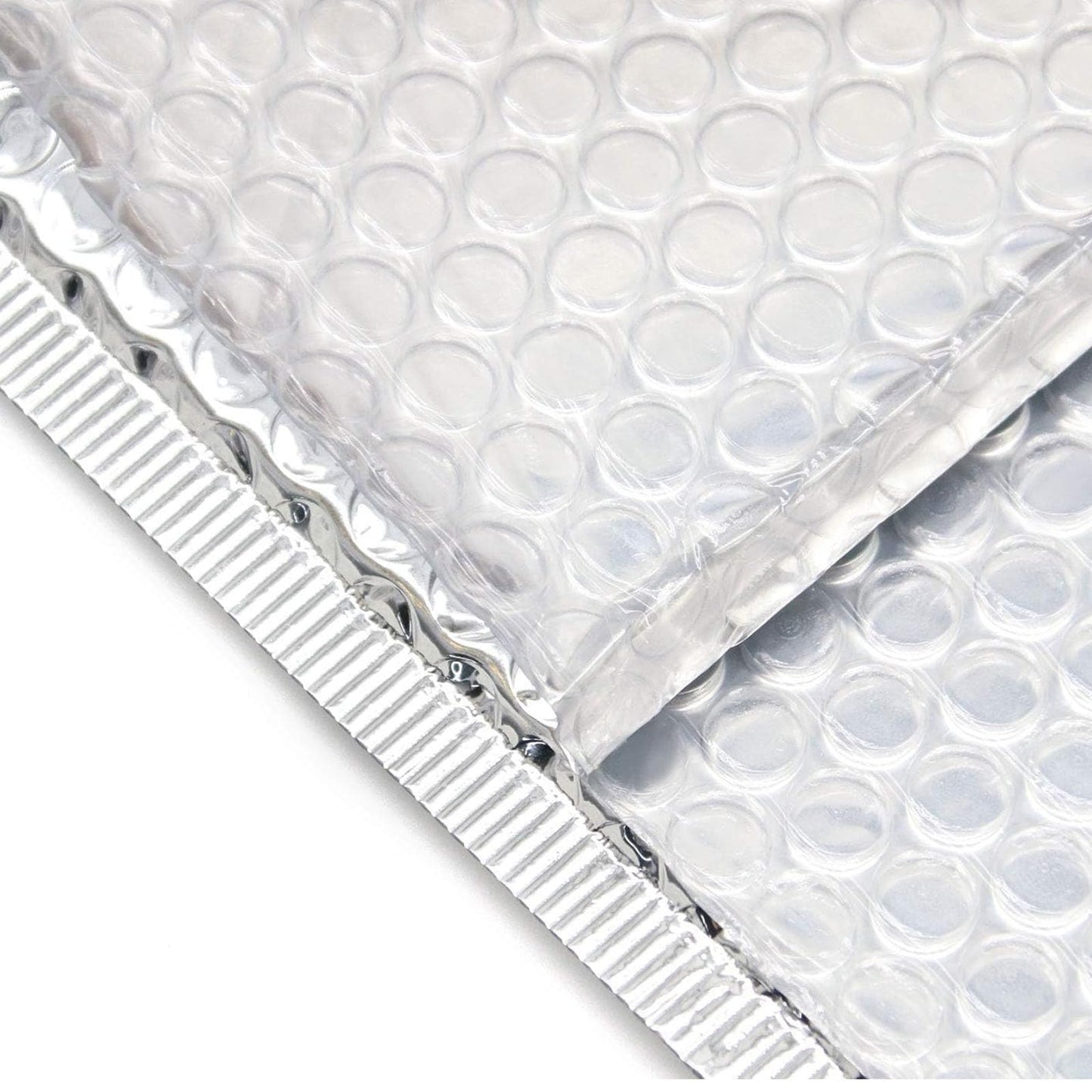 YUENPUN 50 Pack 7 x 9 Inch Metallic Bubble Mailers, Silver Padded Mailing Envelopes, Foil Self Seal Padded Envelopes for mailing, packing