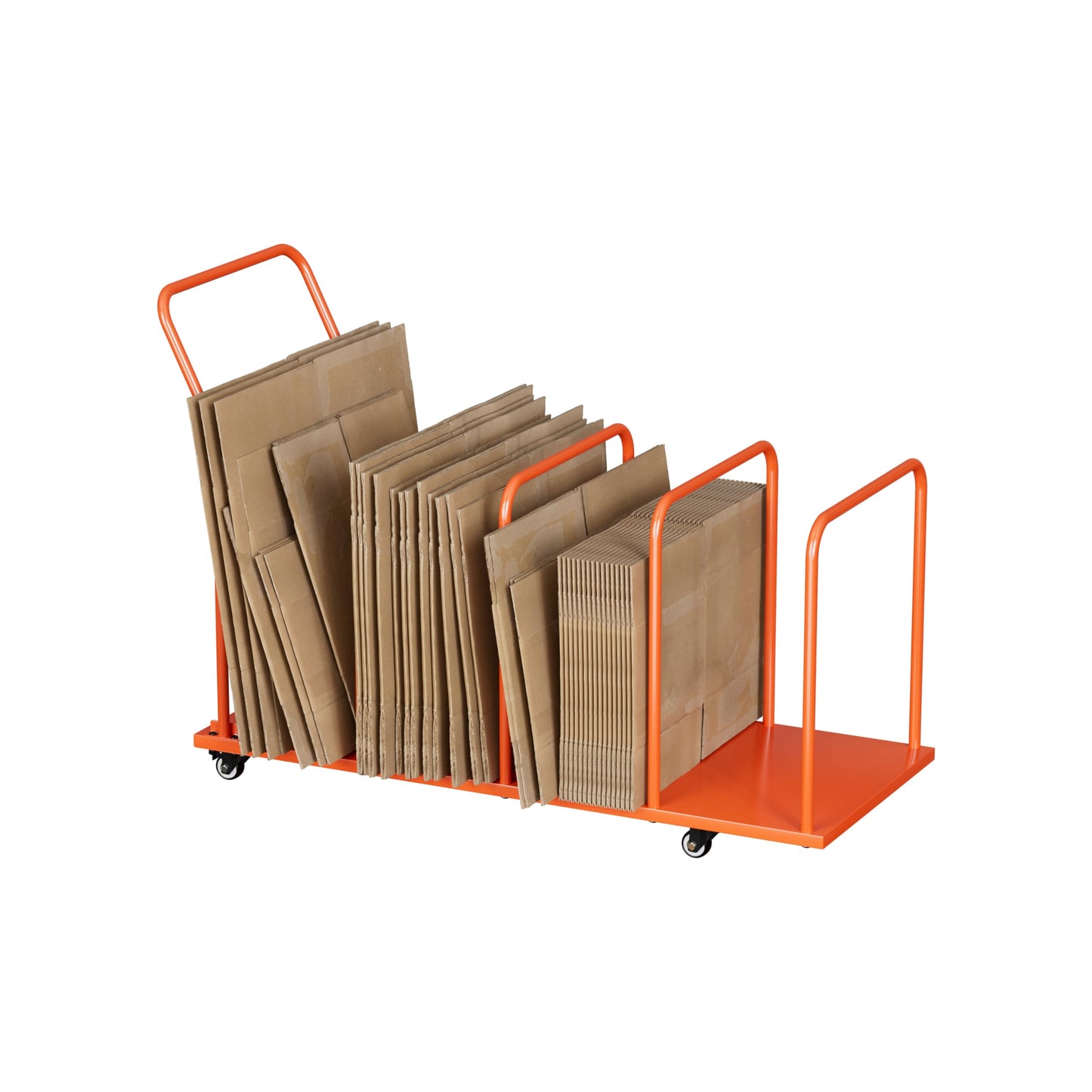 WYJREES Carton Storage Rack, Cardboard Box Organizer, 500LBS Carton Stands Cart, Heavy Duty Cardboard Boxes Storage Rack with Wheels, Carton Cart Stand for Warehouse