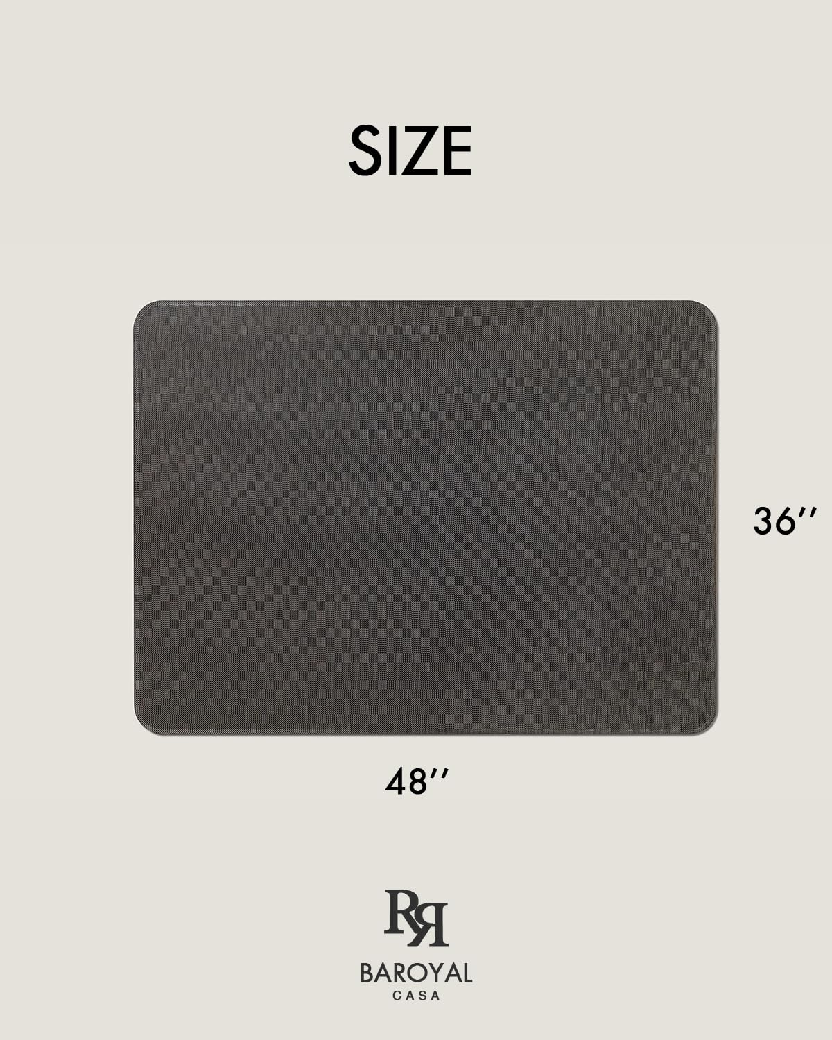 Baroyal Office Chair Mat for Hardwood Floor Under Desk Computer Rolling Chair Mat for Wood/Tile Floor Non-Slip Heavy Duty Desk Rug PVC Plastic Hard Floor Protector 36" x 48" (Espresso)