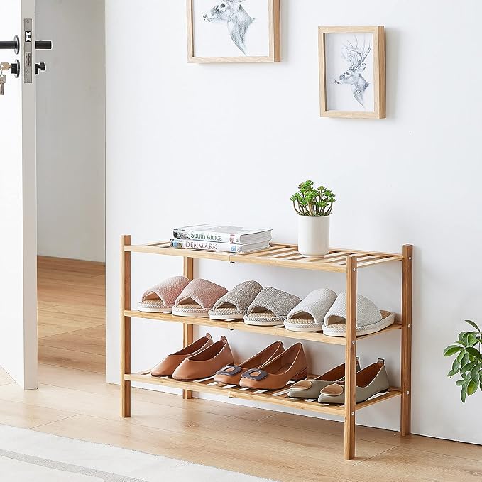 viewcare 4-Tier Bamboo Shoe Rack