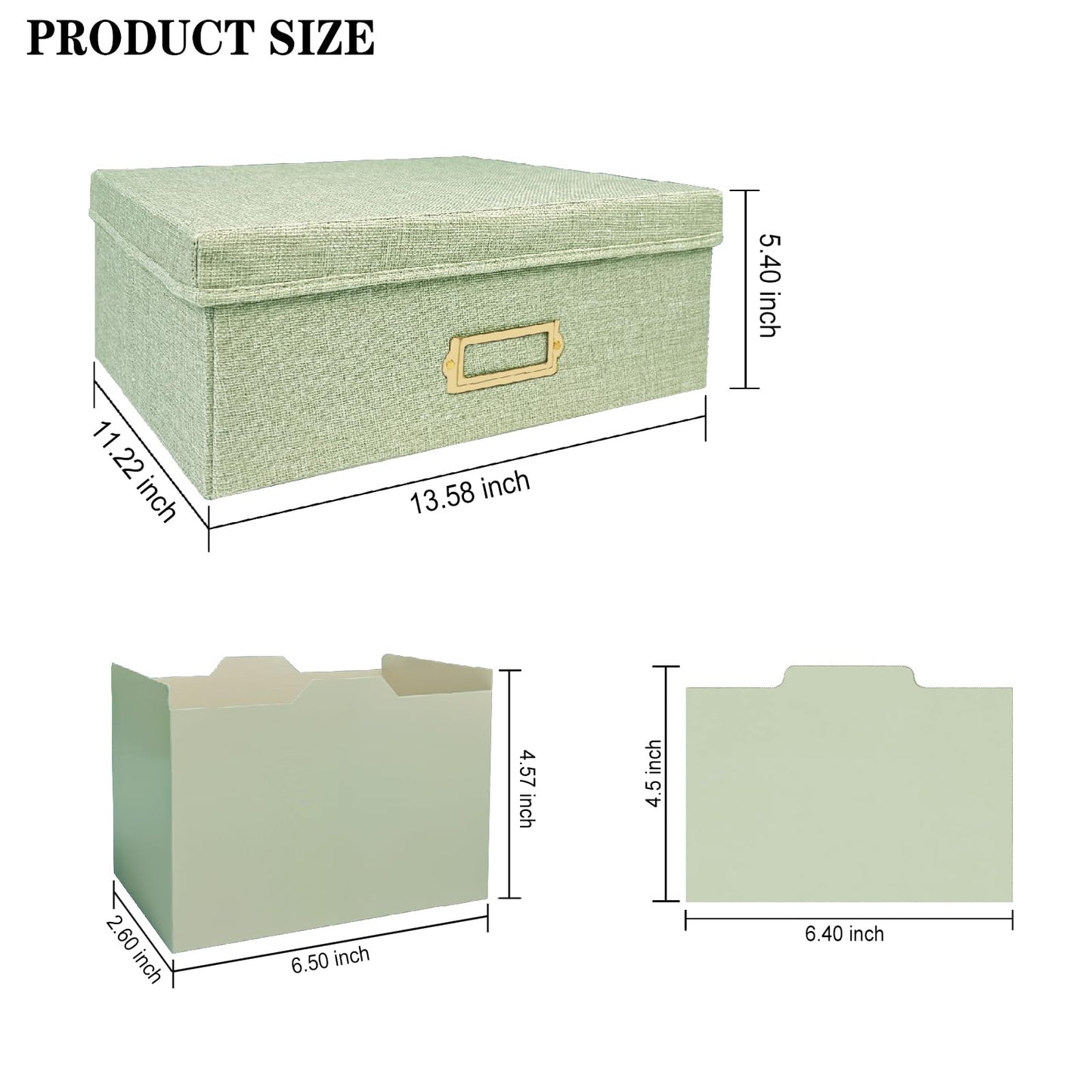 Sprsthai Linen Photo Storage Box – Holds 1700 Photos, 24 Adjustable Dividers & 72 Labels Multi-Use Organizer for Photos, Envelopes, Recipes Beige