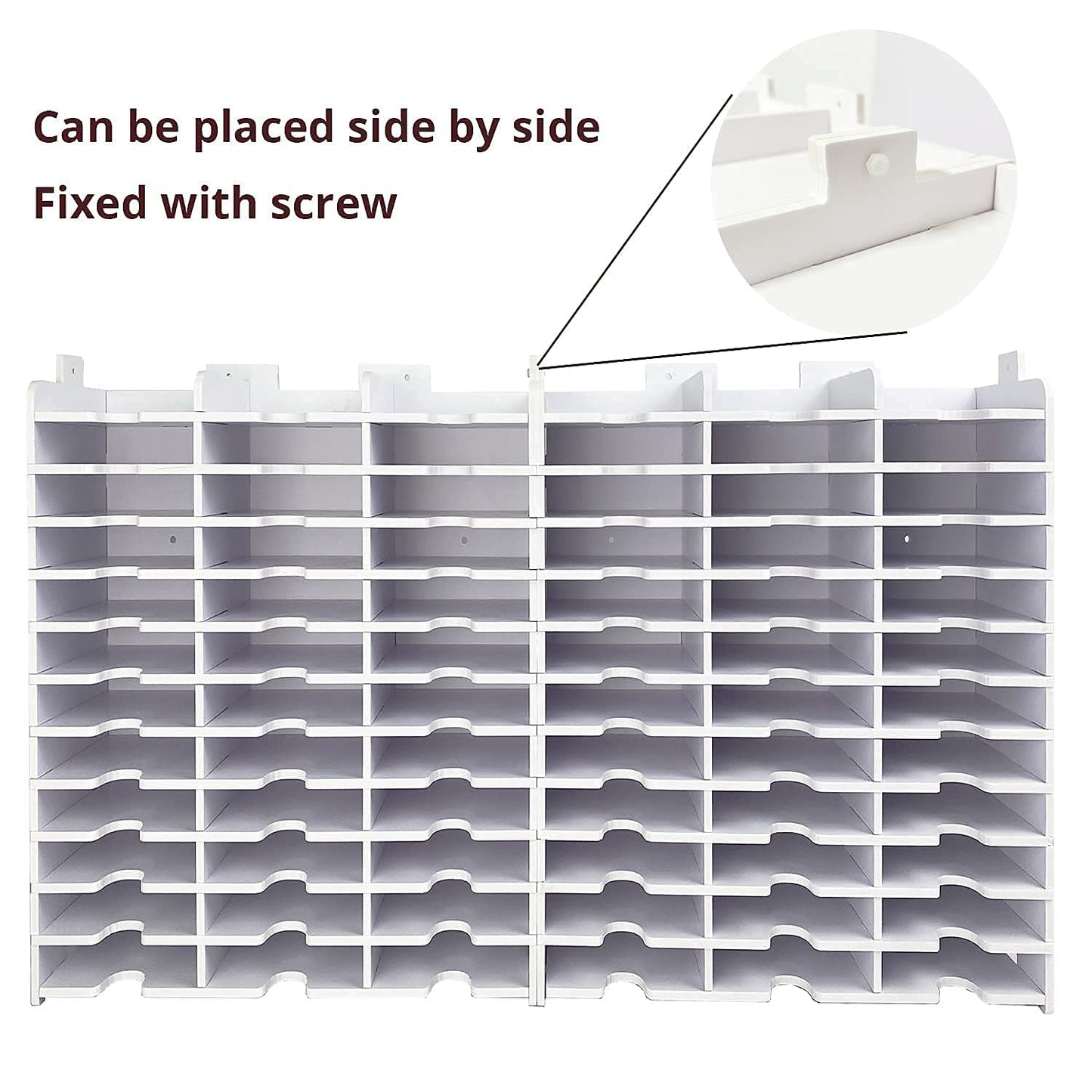Sanfurney 36 Slots Ink Pad Storage Holder and Wall-Mounted Stamp Pad Organizer Rack for Standard Size Ink Pads, Stackable Christmas