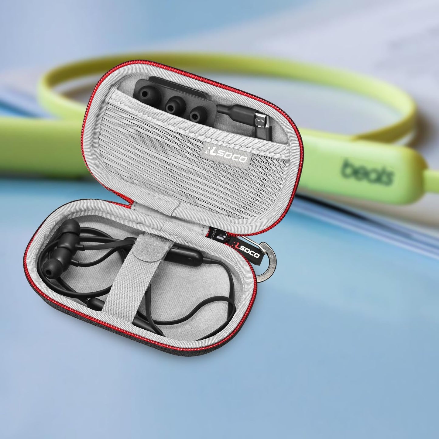 RLSOCO Hard Case for Beats Flex Wireless Earbuds | Compact Design with YKK Zipper & Scratch Protection (Case Only)