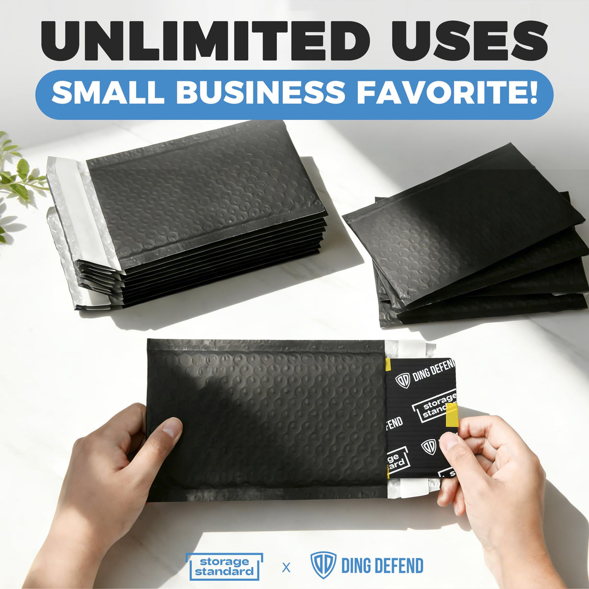 110-Pack Bubble Mailer 4'' x 8'' - Self-Sealing Waterproof Small Mailing Envelopes Padded Lightweight Shipping Bags for Accessories, Small Parts, Jewelry, Trading Cards, Compact Items 4x7 Usable Space