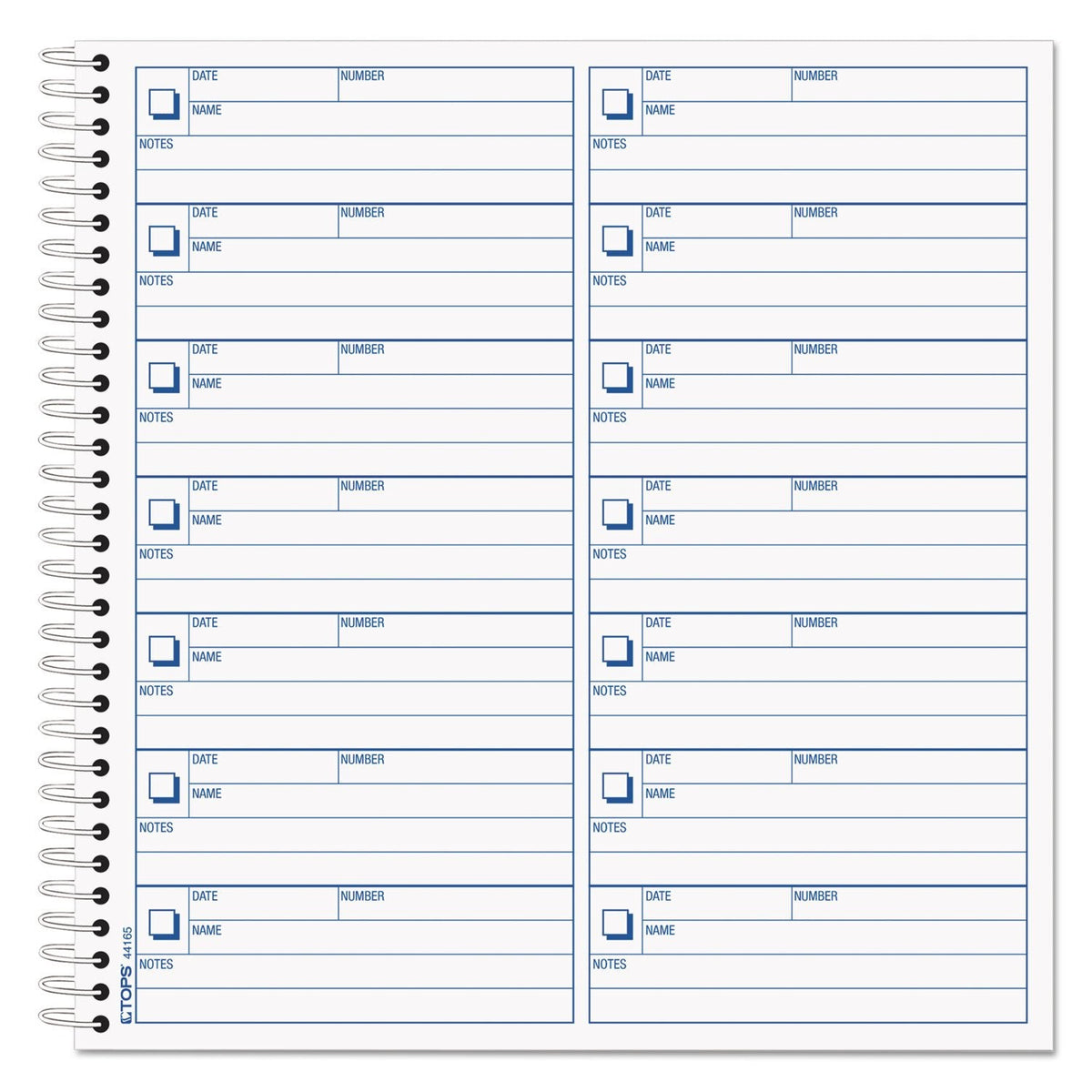 TOPS 44165 Voice Mail Log Book, 8 1/2 X 8-1/4, 1,400-Message Book