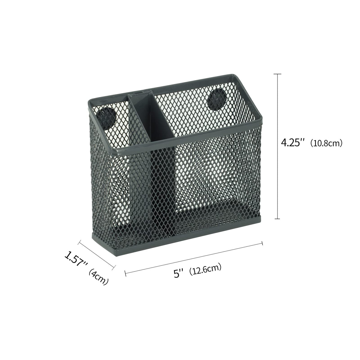 Neudeco Locker Accessories and Decor Kit, Including Mesh Shelf, Organizer, Magnetic Basket and Pen Holder, Suitable for School, Work, Kitchen, Bathroom, (Pack of 4, Grey)