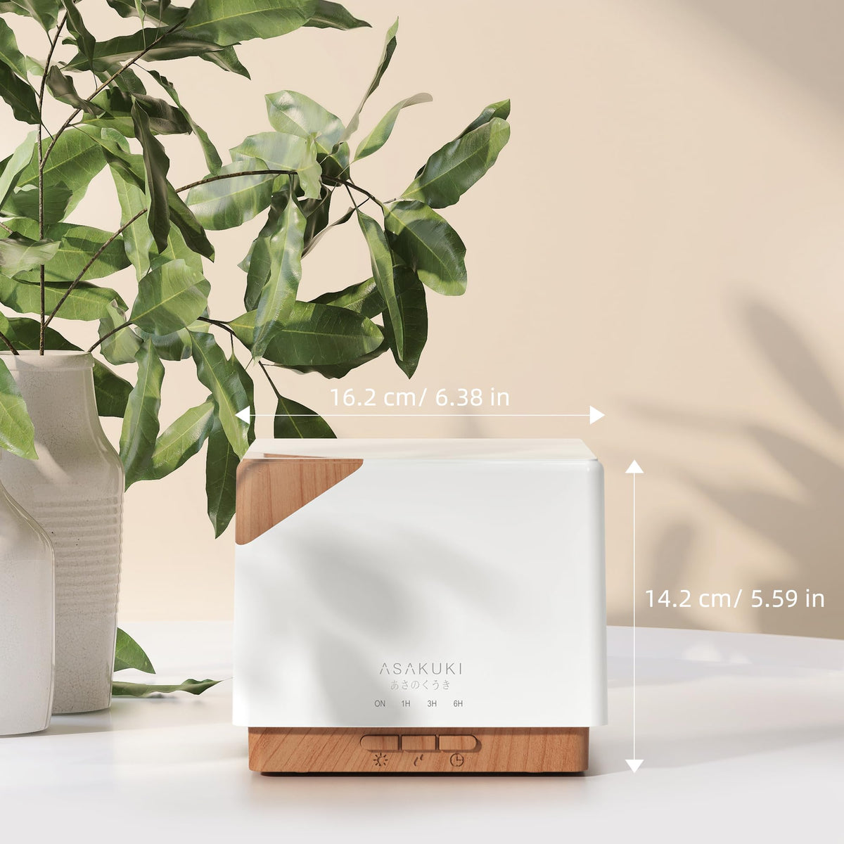 ASAKUKI Essential Oil Diffuser for Home, Large 700 ml Humidifier with Automatic Shut-Off, Scent Aromatherapy Diffuser with 7 LED Lights for Living Room, Kitchen, Bedroom, Hotel, Gift for Mom - Yellow