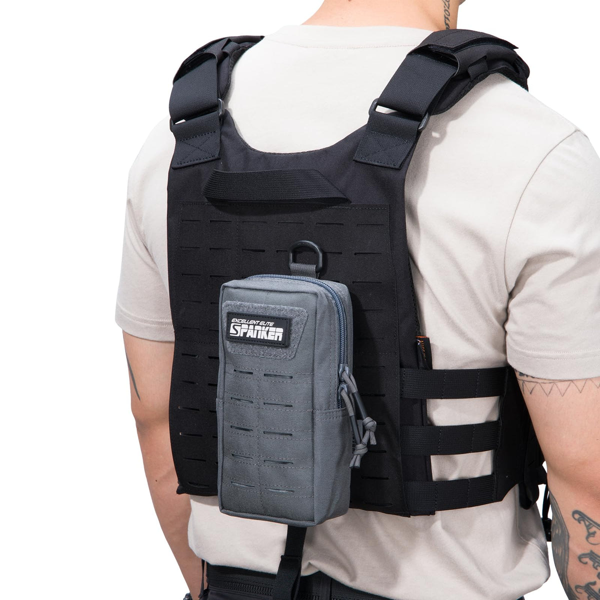 EXCELLENT ELITE SPANKER Tactical MOLLE Pouch EDC Utility Pouches Gadget Organizer Phone Holder Waist Bag Tool Pouch(Grey)