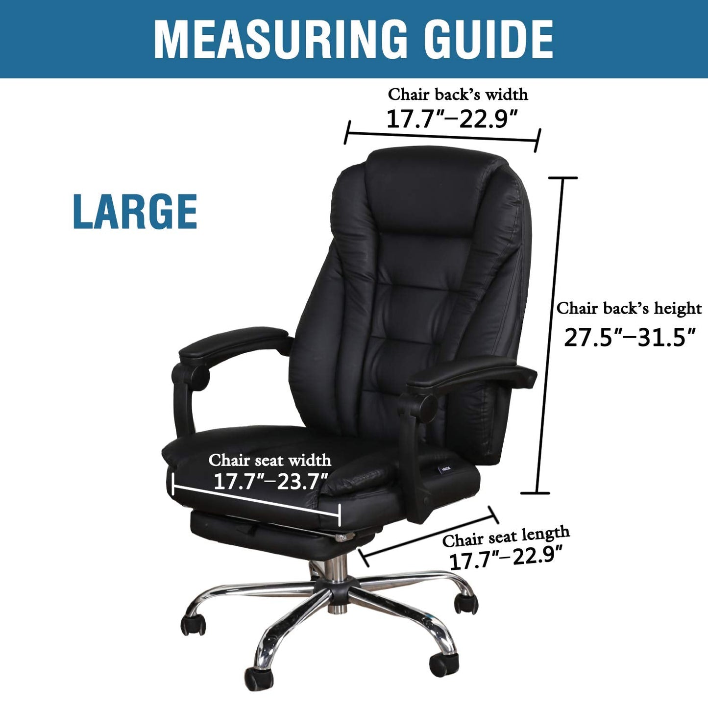 H.VERSAILTEX Stretch Computer Office Chair Cover, Desk Chair Covers High Back Universal Executive Boss Gaming Chairs Slipcovers Washable Anti-dust Seat Protector for Dogs Cats Pets,Taupe
