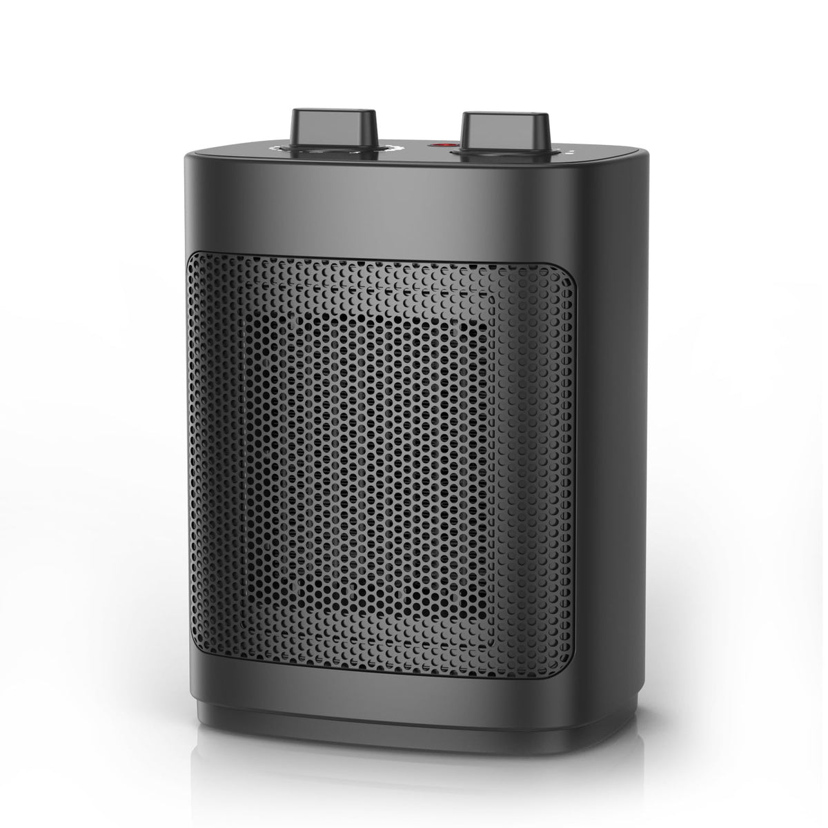 Small Space Heater for Indoor Use 1500W Portable Heater with Wild Range Temperature Adjustment Overheat & Tip Over Protection Electric Heater for Bathroom Black