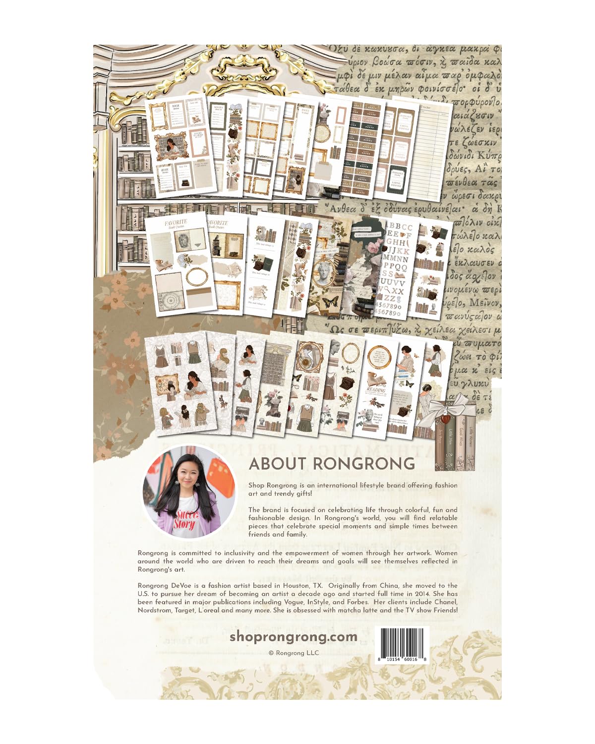 Rongrong Bookworm Planner Stickers Book Volume 3 Theme for Planners, Calendars, Journals – Perfect for Book Lovers – Scrapbook Accessories – 24 Pages