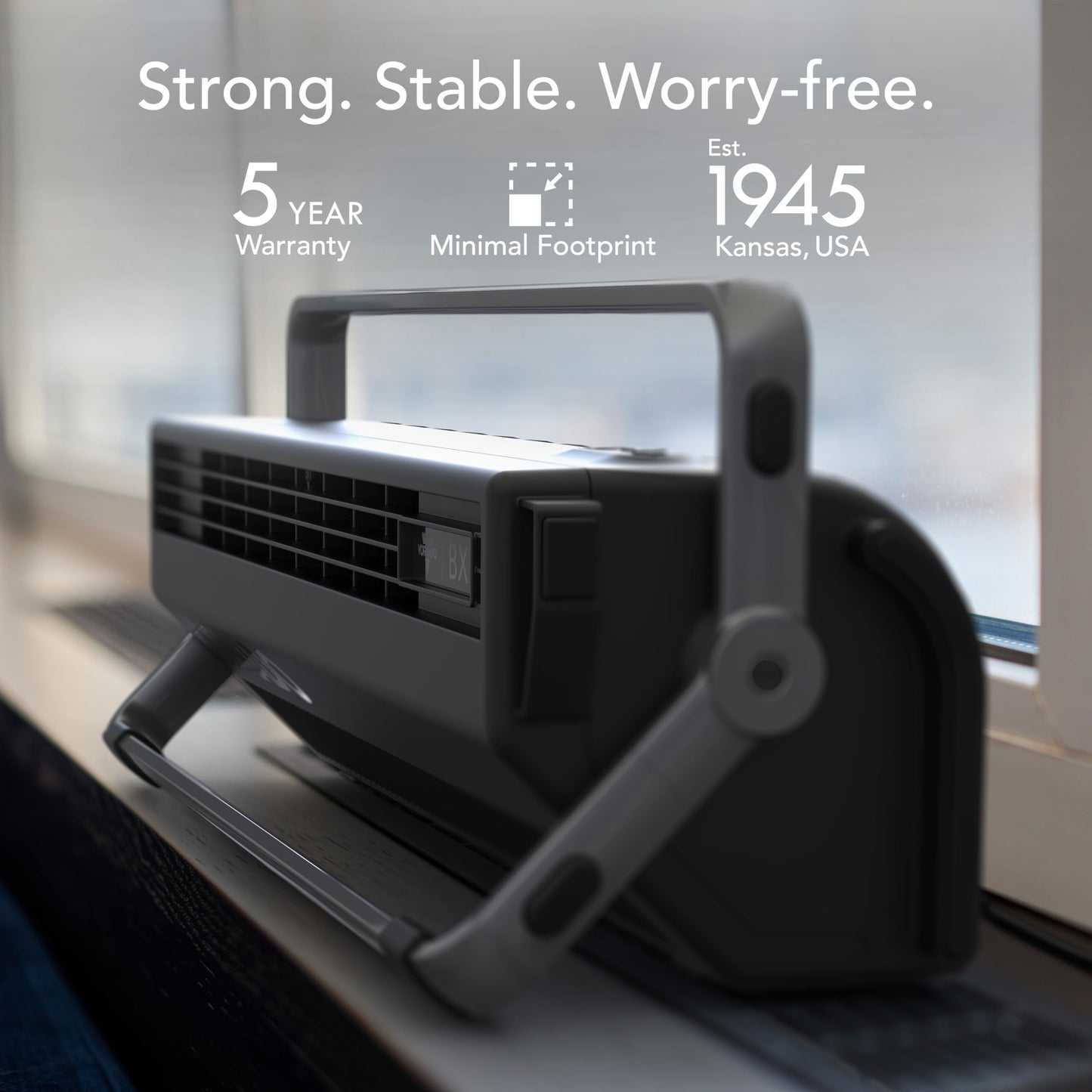 Vornado BXR Horizontal and Tower Fan, Multi-Position and Multidirectional High Velocity Fan, Pivoting Carry Handles, 20 Inch, Directs Cool Air Upward, Powerful Cooling, 3 Speed Settings, Black