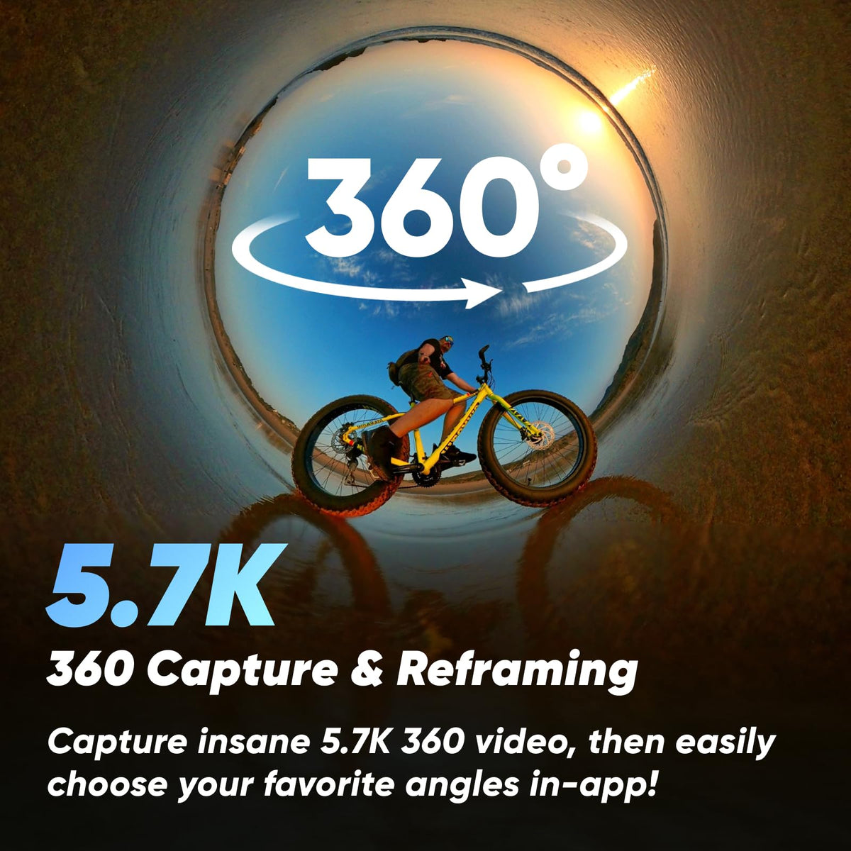 Insta360 X3 Selfie Stick Kit - 360 Action Camera with 5.7K 360 Active HDR Video, 4K Single-Lens Camera, Waterproof, FlowState Stabilization, 2.29" Touchscreen, AI Editing, Motorcycle, Wintersports
