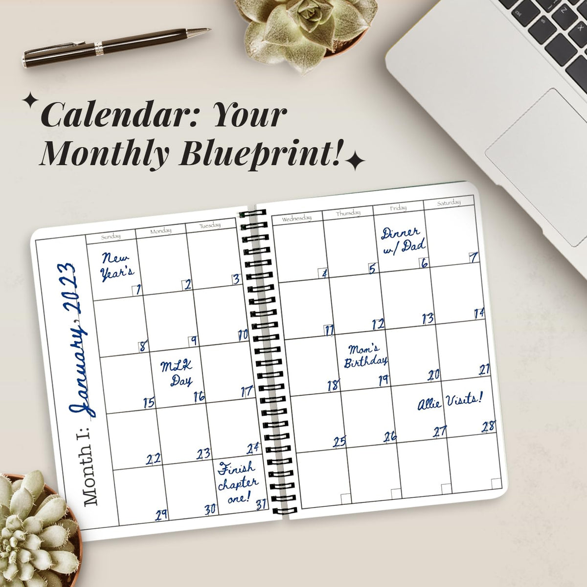 Pursuit Goal Journal - 6 Month Undated Productivity Planner for Goal Setting - Daily Planner, Weekly Planner, Monthly Planner, Notebook, 6x8.5inch (Purple)
