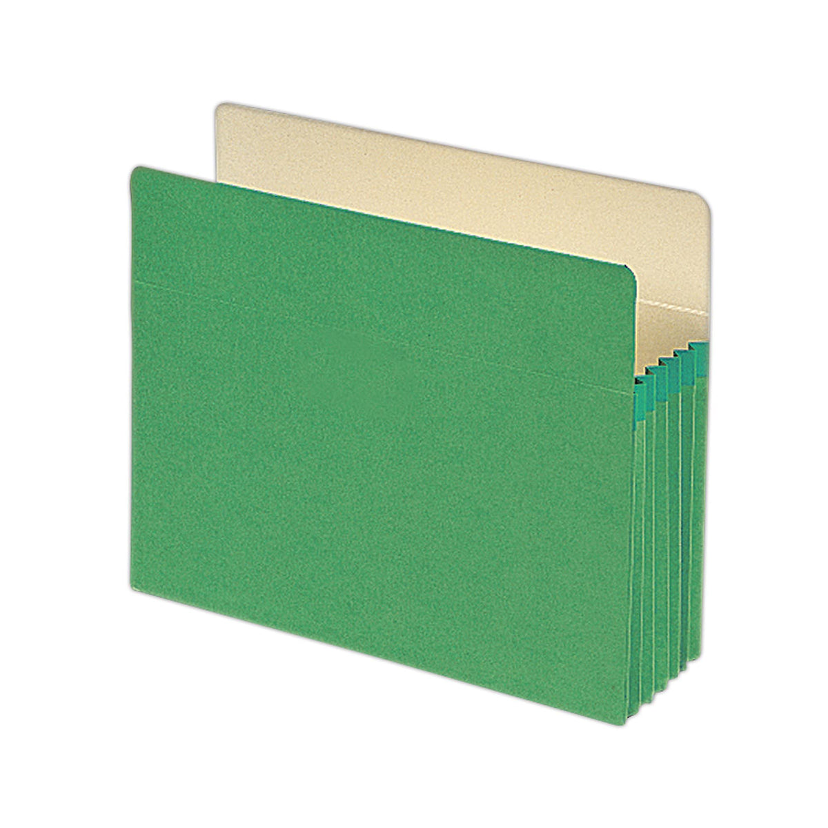 Smead File Pocket, Straight-Cut Tab, 5-1/4" Expansion, Letter Size, Green, 10 per Box (73236)