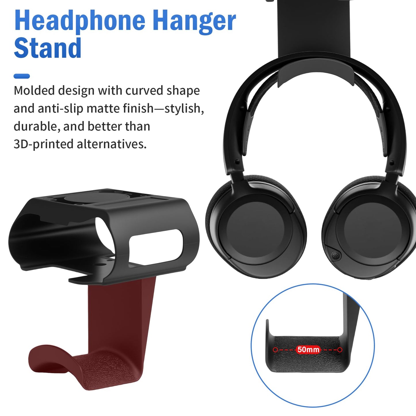 FSNIWEKO Under Desk Headphone Hanger Stand for SteelSeries Arctis Nova Pro Wireless-Arctis Pro Wireless NOVA Magnetic Mount Secretlab Magnus Version,Headphone Holder for Arctis Nova Pro Wireless