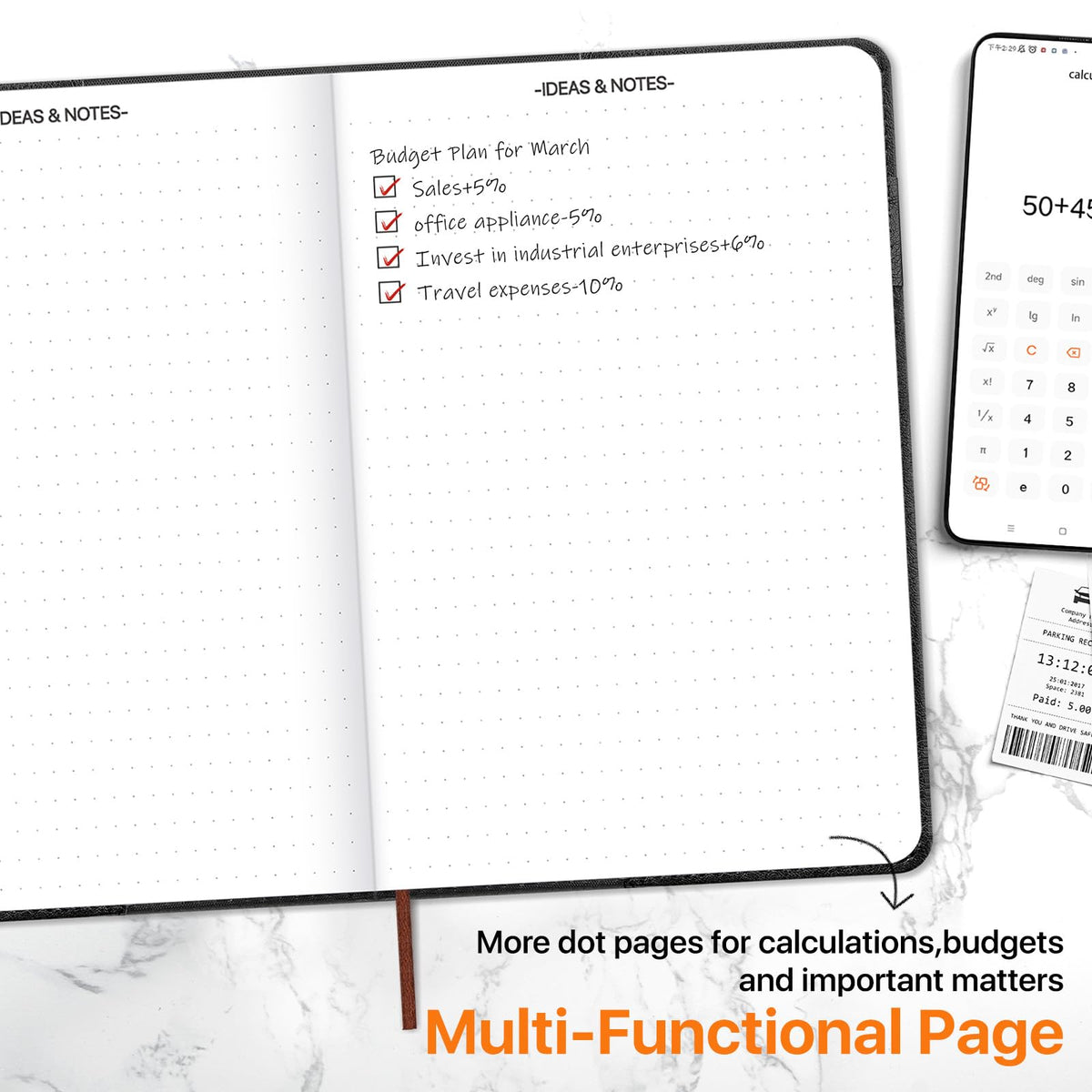 WEMATE Accounting Ledger Book with Lock, Accounting Log, Tracking Income & Expenses Deposits, Expense Tracker Notebook for Small Business Bookkeeping & Personal Use A5 Blue 8.5x5.3"