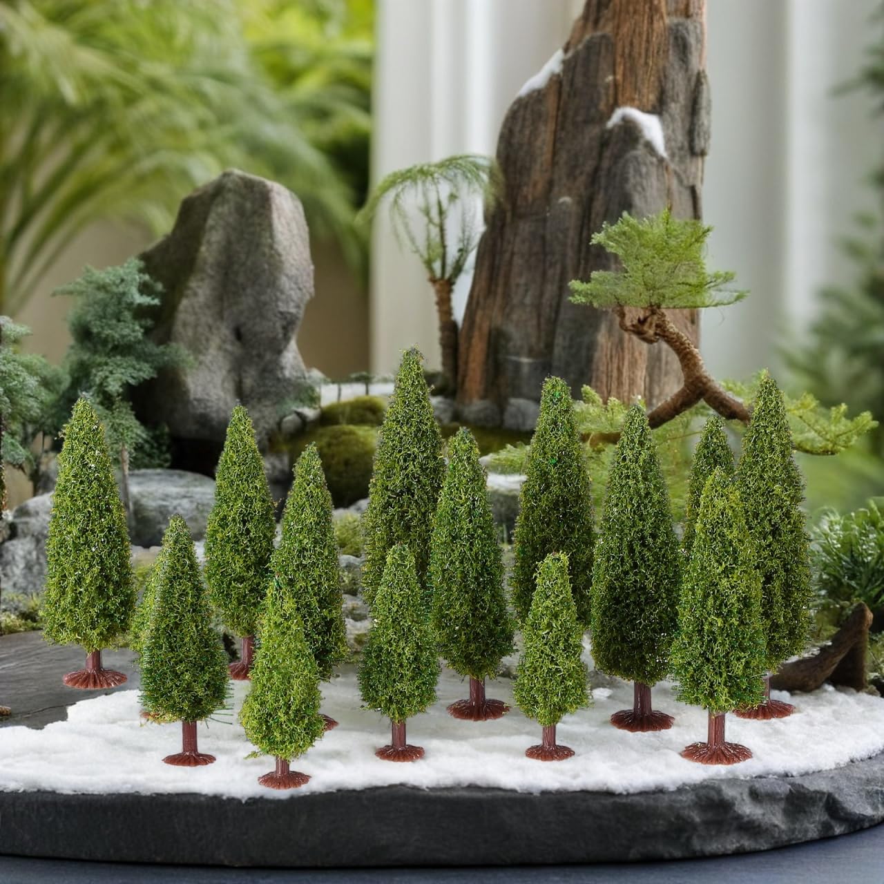 Christmas Tree Christmas Tiny Trees Desktop Decor Party Home Office Decorations 15 Pcs