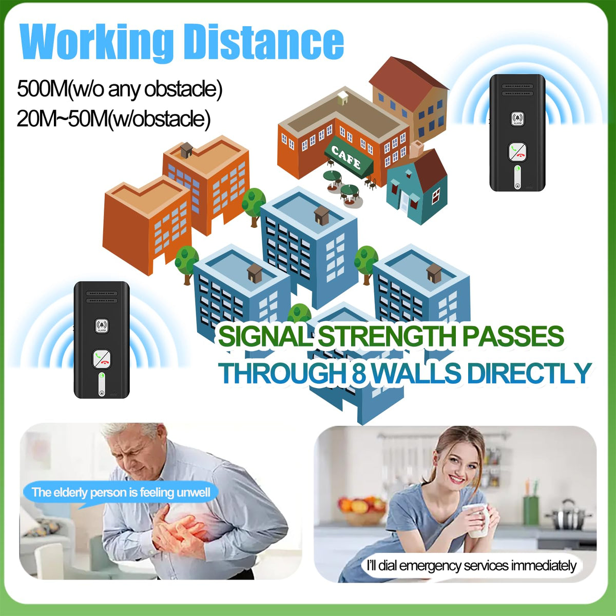 Home Intercom System Wireless 3 Pack, Expandable to 6 Units, Room-to-Room Communication, 1600ft Long Range, Auto Answer, Magnetic Wall Mount, 30-Day Battery, for Elderly Parents, Office, Indoor Use.