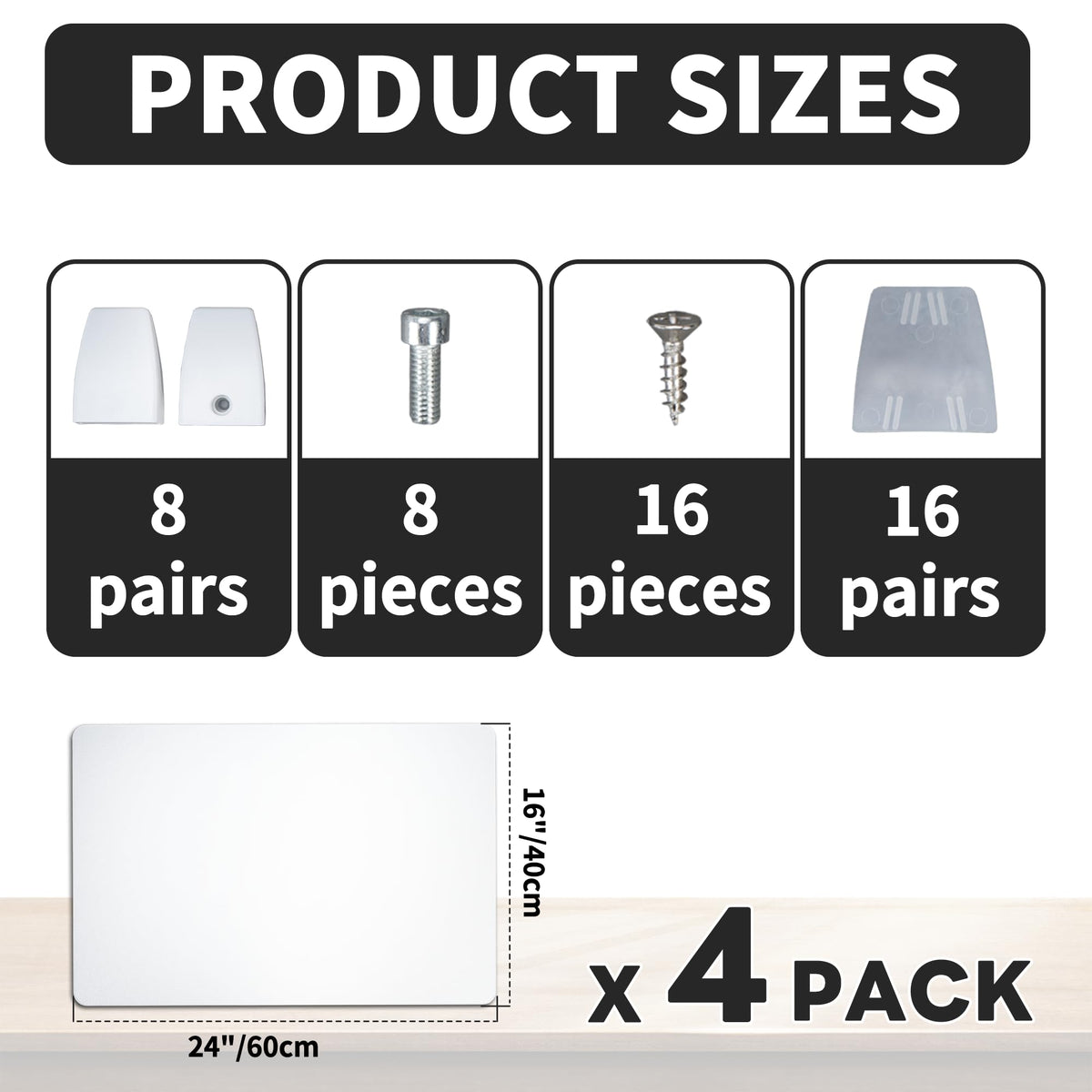 Nisorpa Desk Divider Privacy Panels Acrylic Partitions with Clips Classroom Privacy Shield for Desk Privacy Divider Partition for Schools Office Call Centers,Noise and Visual Guard,4Pcs-23.6”L X15.8”W