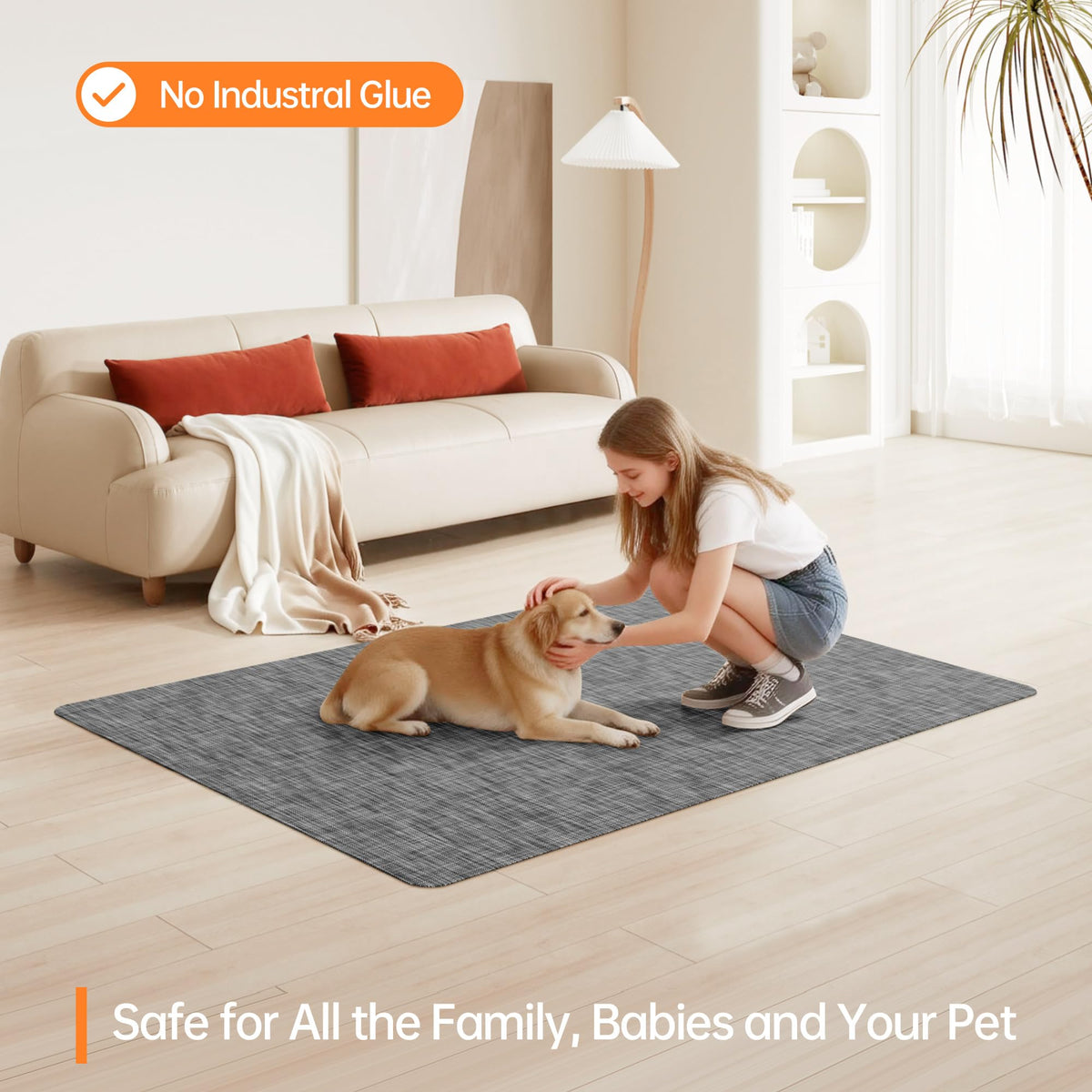 Homek Office Chair Mat for Hardwood & Tile Floor, 30"x48" Computer Chair Mat, Non-Curve Anti Slip Hard Floor Protector for Rolling Chair, PVC Mat Desk Rug for Home Office