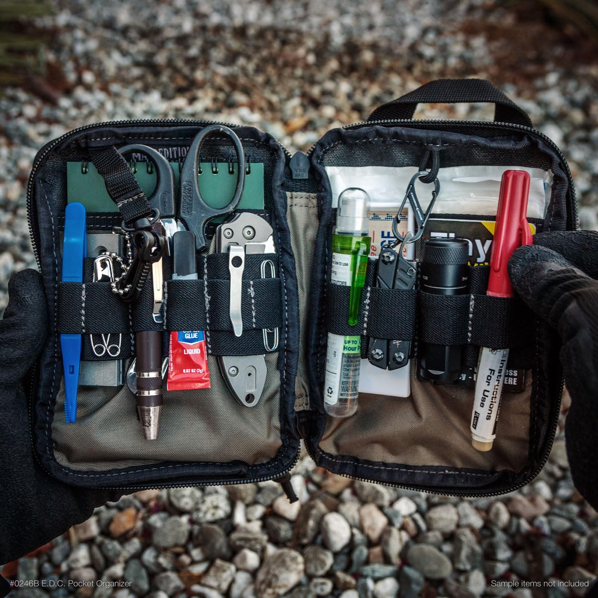 Maxpedition E.D.C. Pocket Organizer,Nylon (Black) 6"x1"x8"