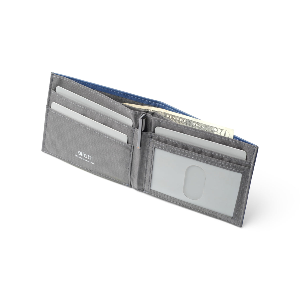 Allett ID Wallet, Cobalt Blue | Leather, RFID Blocking | Slim Minimalist Bifold Wallet, Water Resistant, Durable, Thin, Front Pocket | Holds 4-12+ Cards, Cash