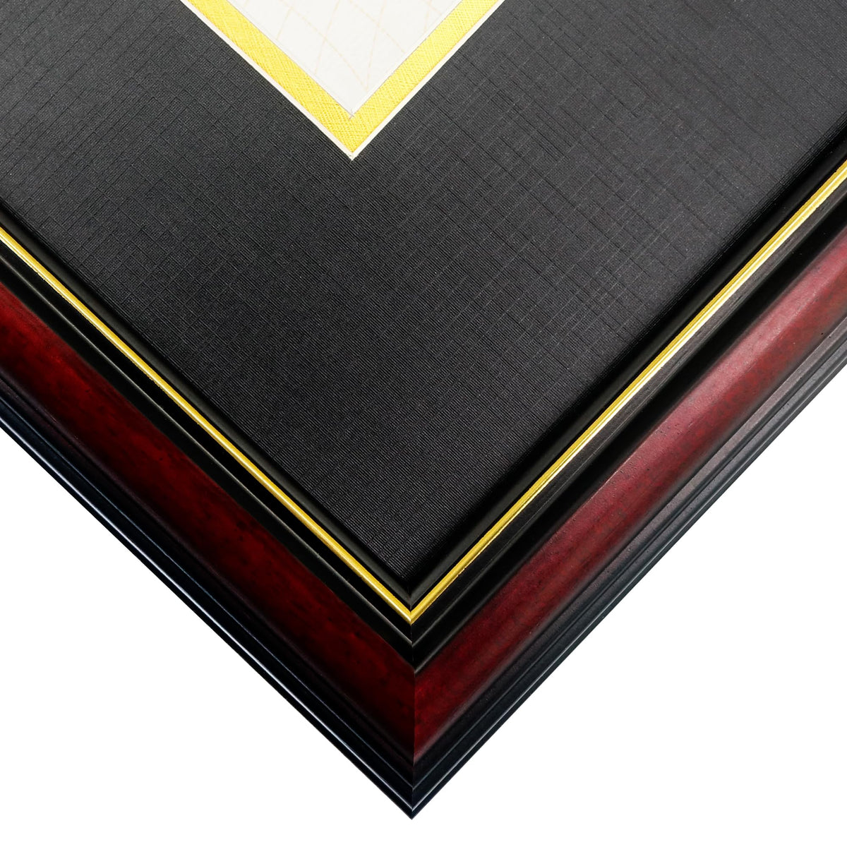 GraduationMall 12x15 Diploma Frame with Black over Gold Mat or Display 16x20 Certificate without Mat,Solid Wood & Tempered Glass,Cherry Finish with Gold Trim