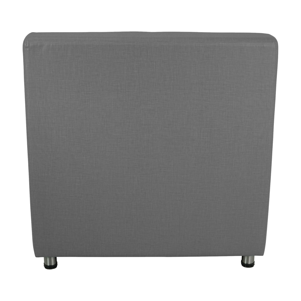 FDP Pro Series Connect Modular Chair Designed for Custom Configurations and Interconnectivity Hand Upholstered Commercial Furniture for Hotel Lobby, Office, Restaurant, Library- Slate Gray Crosshatch