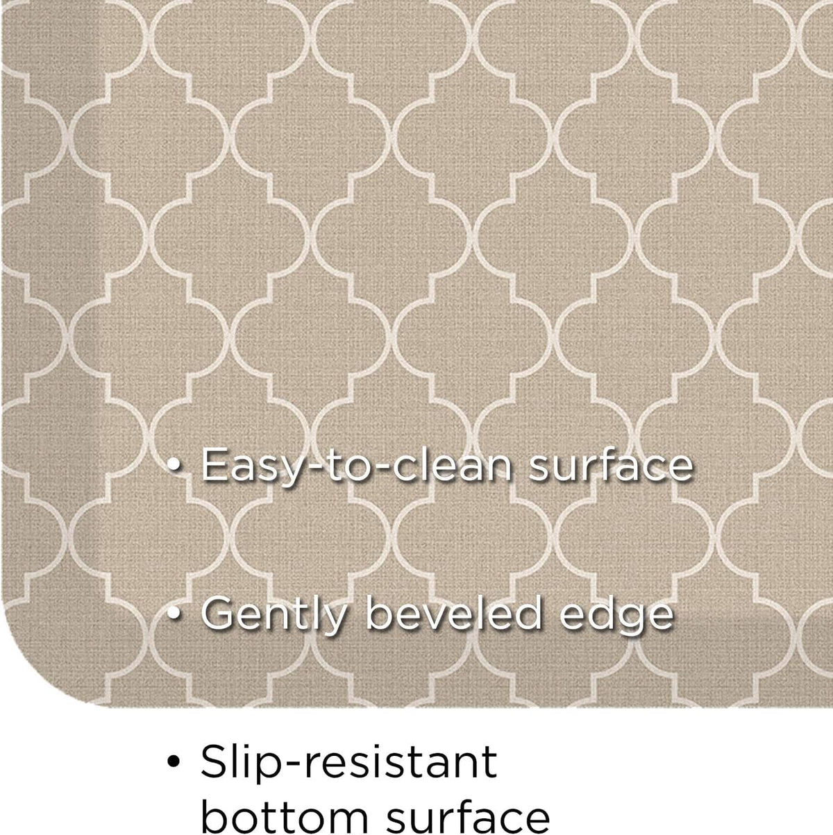 GelPro Elite Premier Anti-Fatigue Kitchen Comfort Floor Mat, 20x36,Trellis Khaki Stain Resistant Surface with Therapeutic Gel and Energy-Return Foam for Health & Wellness