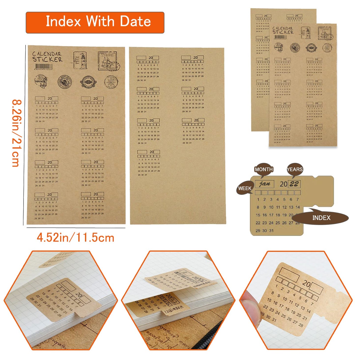 DY.2ten A5 6-Hole Binder Notebook Refills Set - 135 Sheets (270 Pages) Graph Paper + 2pcs A5 Zipper Binder Pockets + 5 Pcs A5 Dividers + Index Note Tabs + index with date + Ruler
