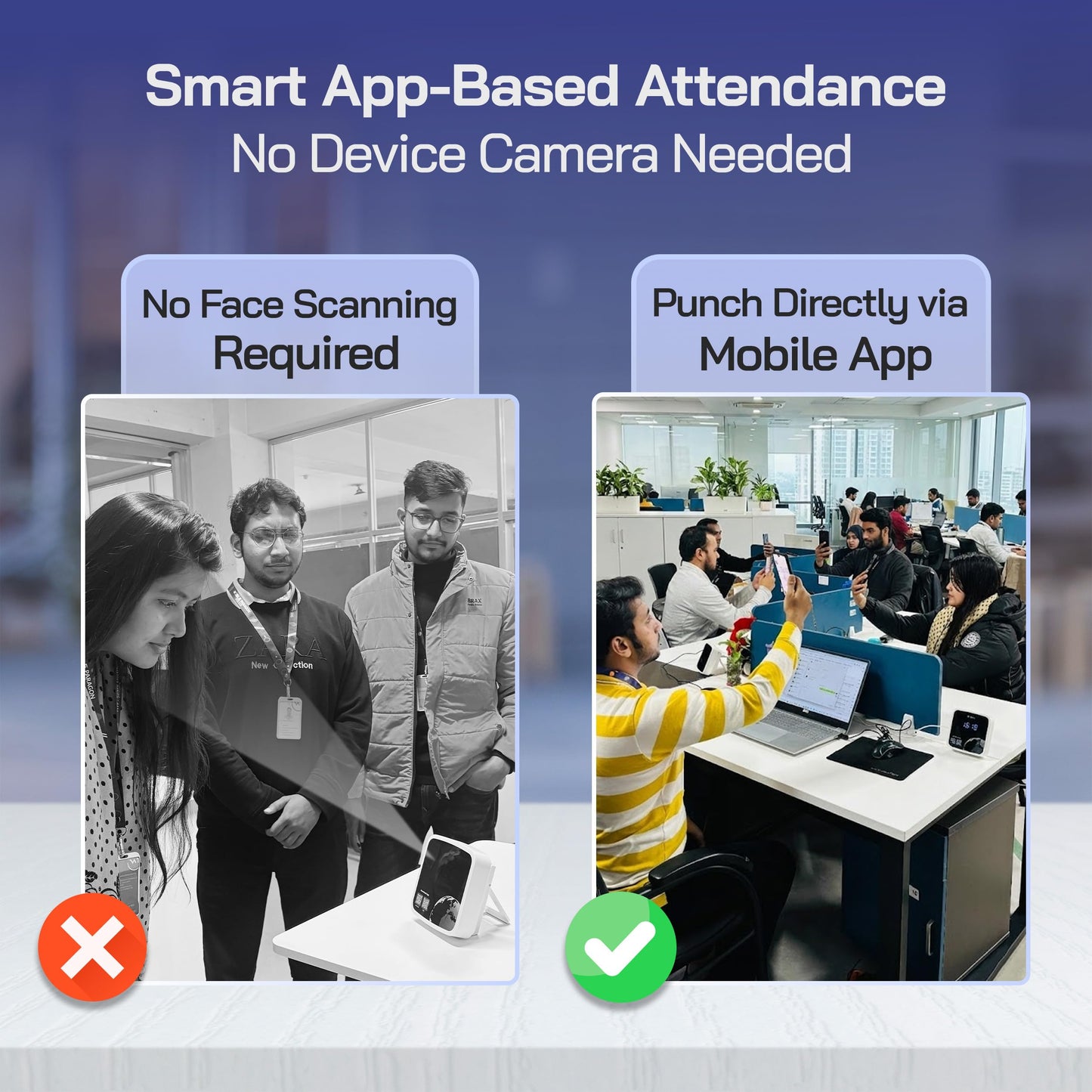TIMOZIA Cloud-Based Face Attendance Machine, Facial Recognition Time Clock with Mobile App Integration | Auto Salary Calculation & Multi-Branch Support for Businesses | iOS & Android APP