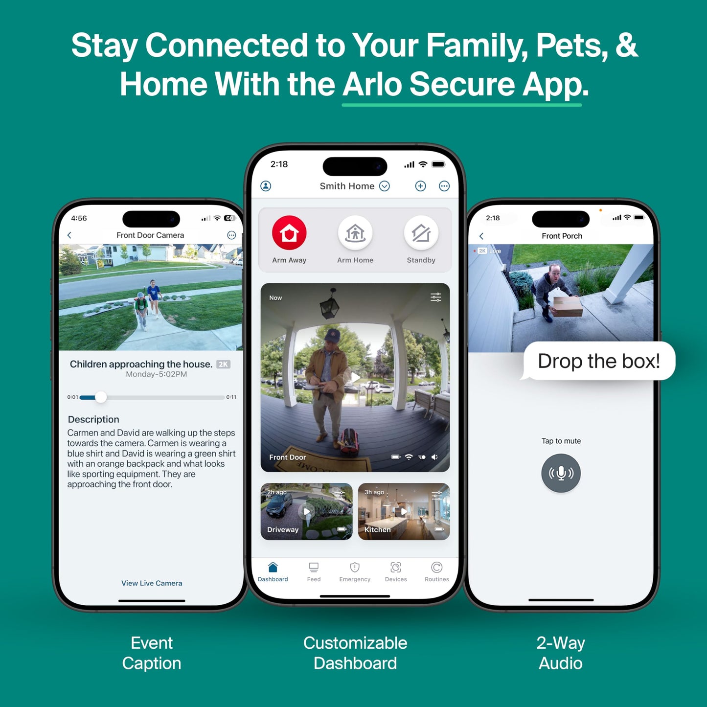 Arlo Essential Pan Tilt Security Camera 2K - Wired Plug-in Power Outdoor Camera, Person Recognition, Package Detection, Animated Preview, 1-Month Trial of Secure Plan, Auto Motion Tracking, 2 Cam