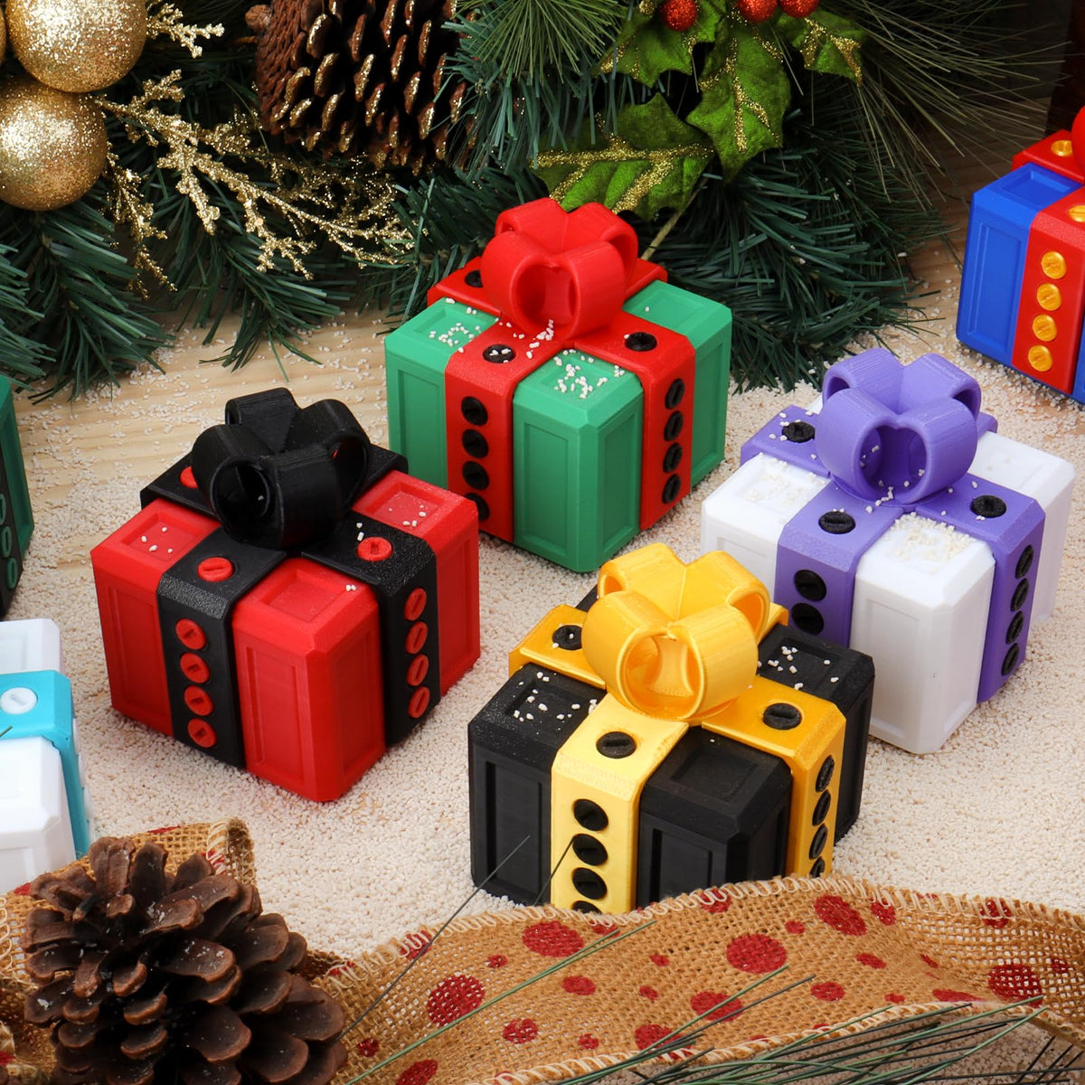 critigulf annoying kids Christmas gifts funny gift box for money and card holder.large gag prank case with screws. (purple and white)