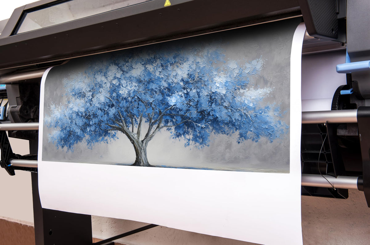 WVMAPTA Tree Of Life Wall Art For Living Room Blue Wall Decor For Office Tree Prints Wall Art For Bedroom Size 20 x 40 Inch