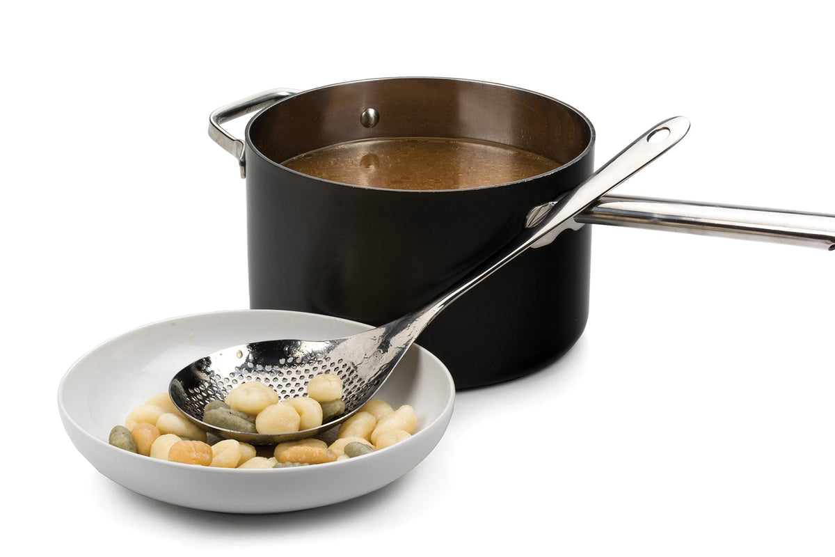 RSVP International Endurance Kitchen Collection Pierced Straining Tools, Spoon, 18/8 Stainless Steel