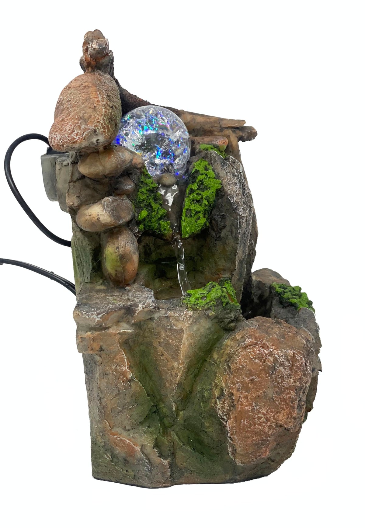 Nature’s Garden Rockery Fountain – Indoor Zen Waterfall Tabletop Decoration