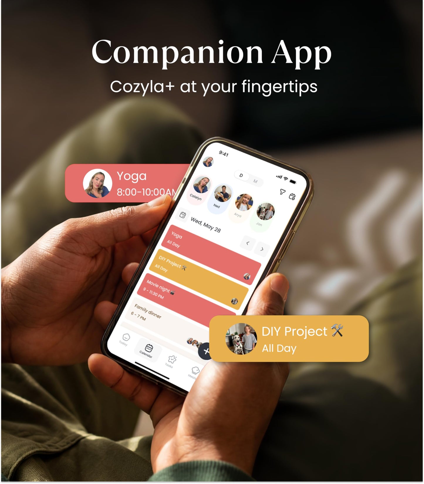 Cozyla Calendar Plus 2: 15.6" Smart Digital Calendar & No Subscription Family Dashboard, Electronic Touch Screen Wall Planner for Family System-Chore Chart, Meal Planner, Support App Store with Stand